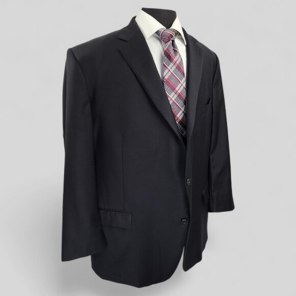 Hart Schaffner Marx Black Sports coat 54R - Picture 4 of 16